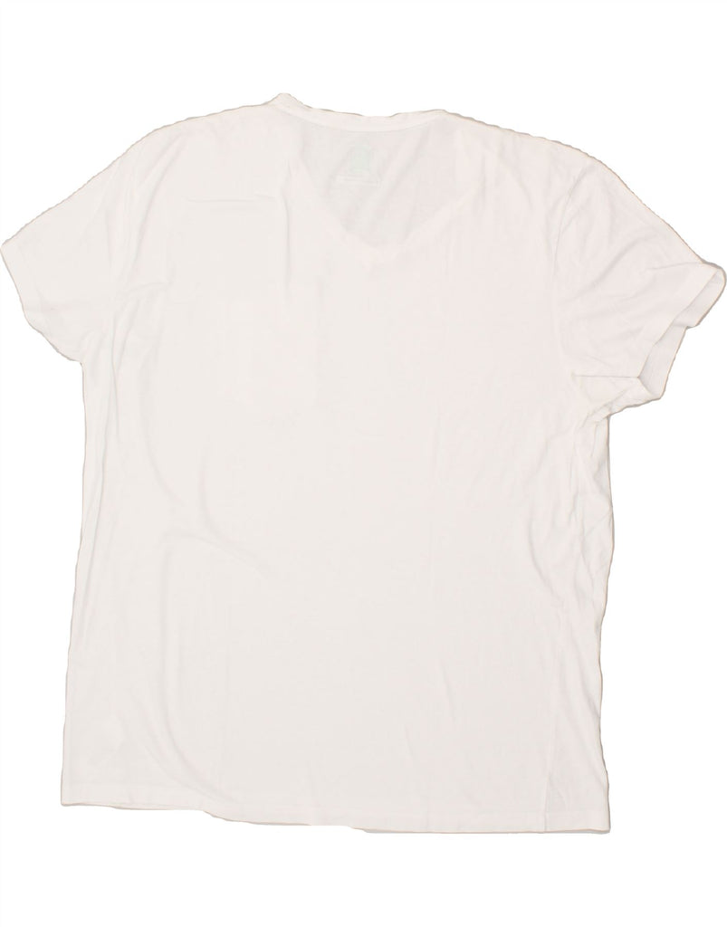 CALVIN KLEIN Mens Slim Fit T-Shirt Top 2XL White Cotton Vintage Calvin Klein and Second-Hand Calvin Klein from Messina Hembry 