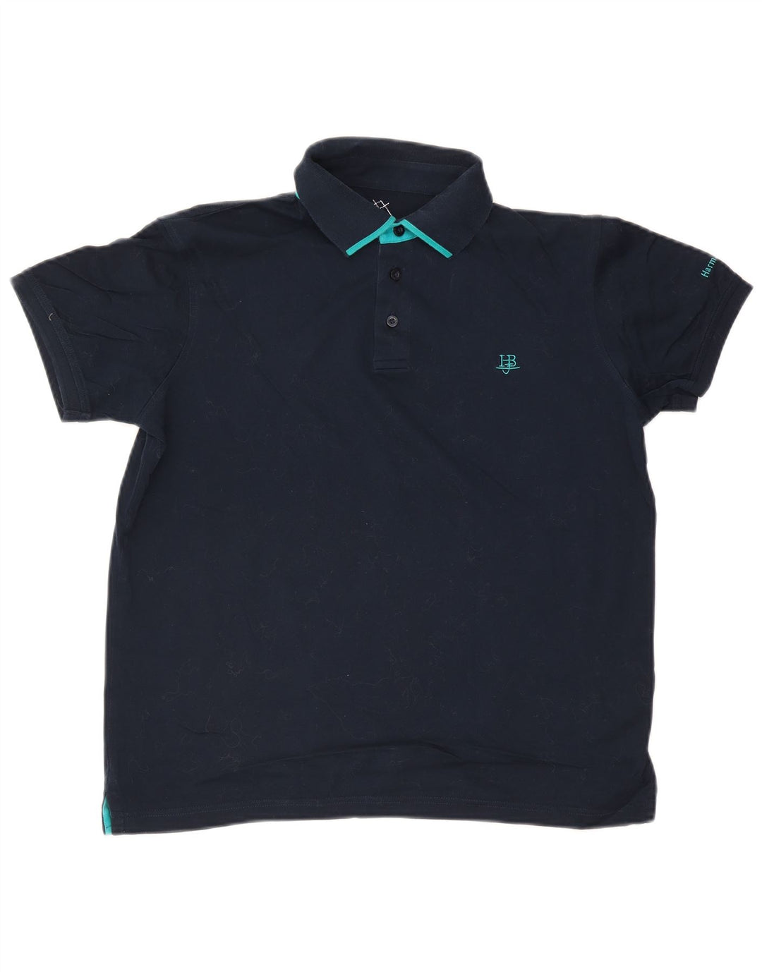 Harmont & Blaine Mens Polo Shirt Large Navy Blue Cotton