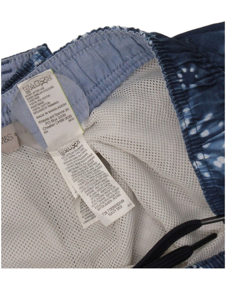 Marks & Spencer Mens Swimming Shorts XL Blue Tie Dye Polyester