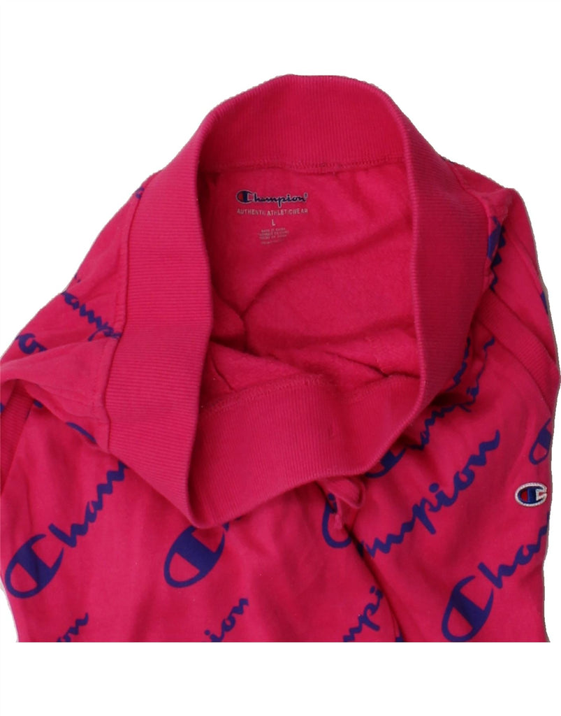 CHAMPION Girls Graphic Tracksuit Trousers Joggers 11-12 Years Large Pink Vintage Champion and Second-Hand Champion from Messina Hembry 