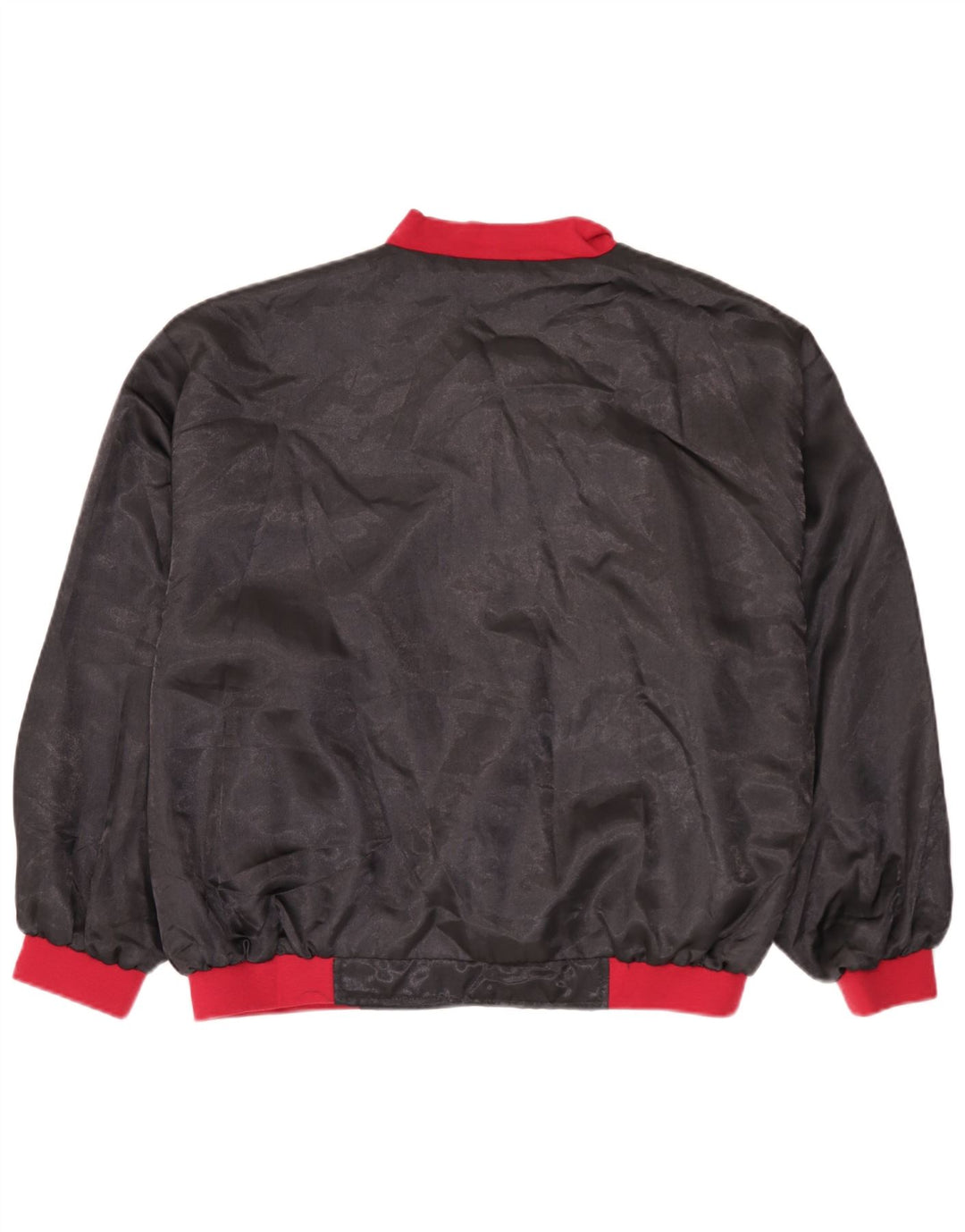Vintage Mens Bomber Jacket UK 38 Medium Black Colourblock Polyamide