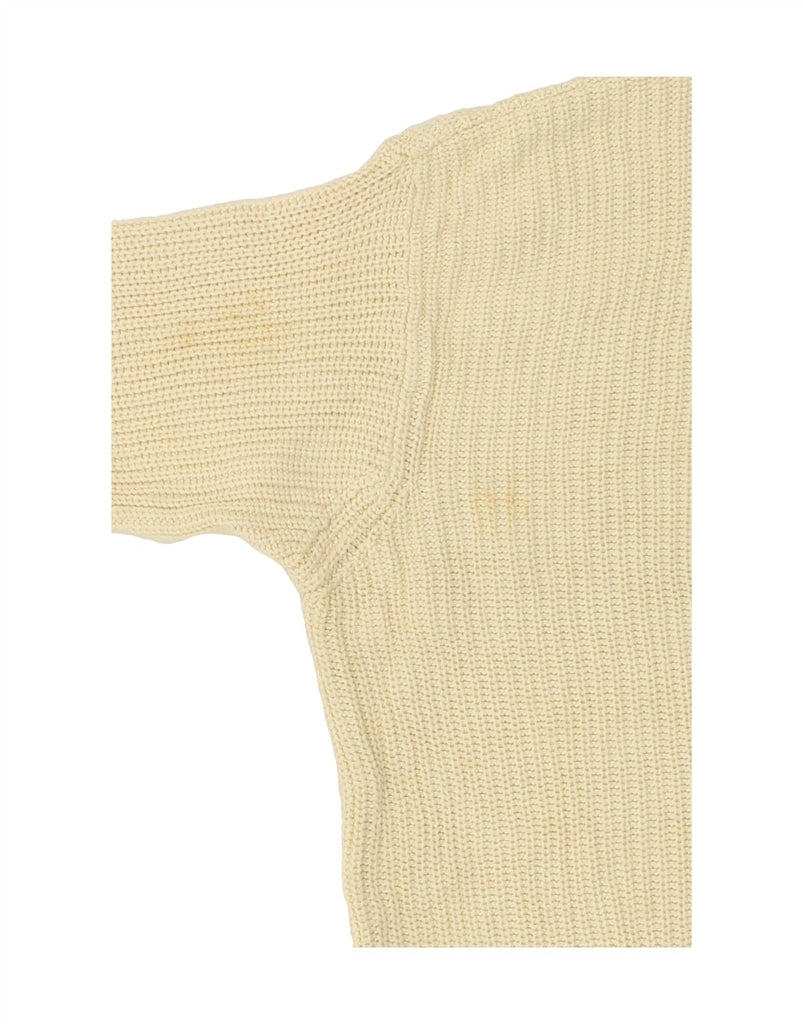J. CREW Mens Crew Neck Jumper Sweater Large Beige Cotton | Vintage J. Crew | Thrift | Second-Hand J. Crew | Used Clothing | Messina Hembry 