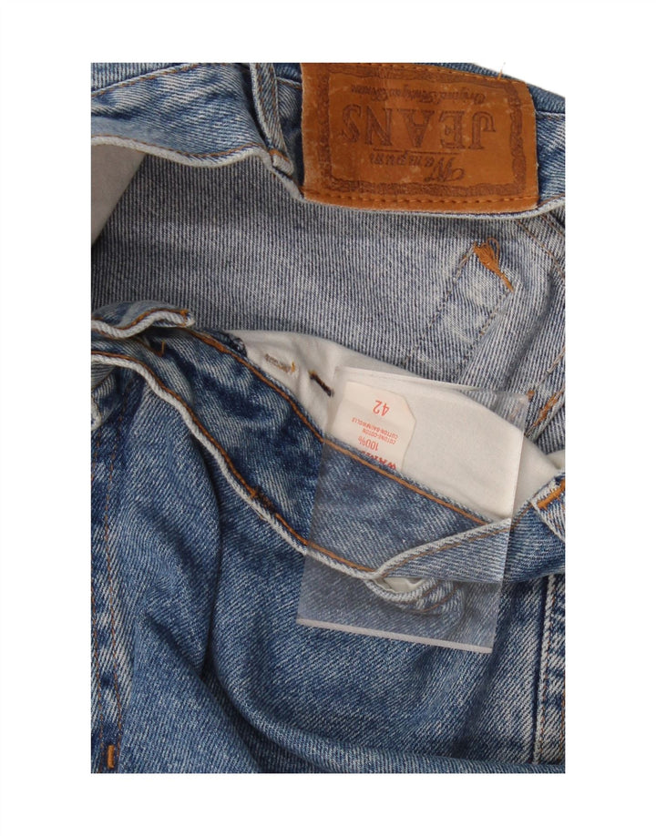 WAMPUM Womens Tapered Jeans IT 42 Medium W26 L30 Blue Cotton