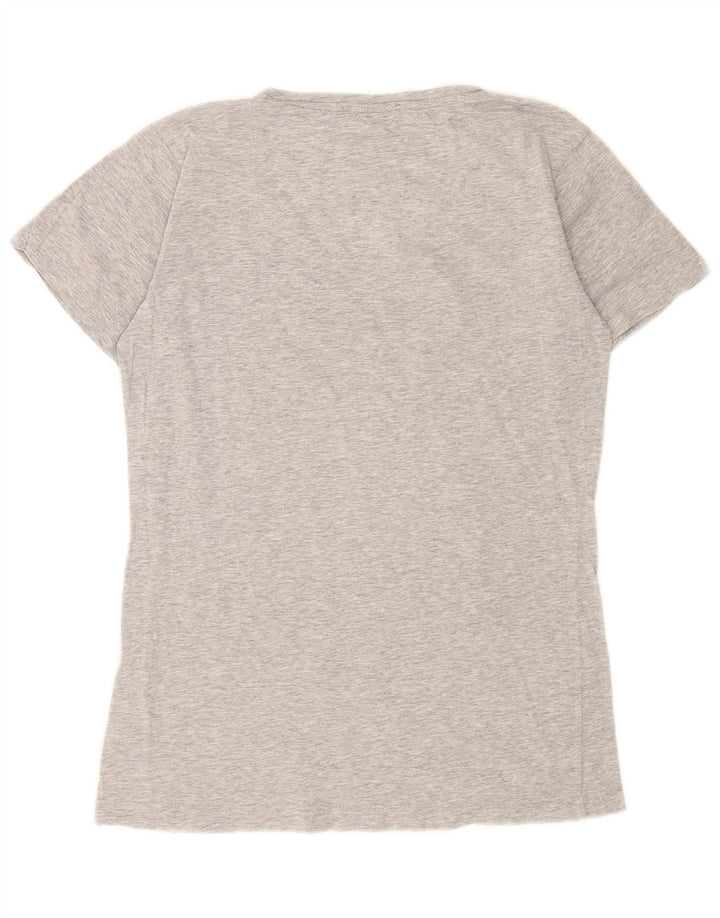 Diesel Womens Graphic T-Shirt Top UK 10 Small Grey Flecked