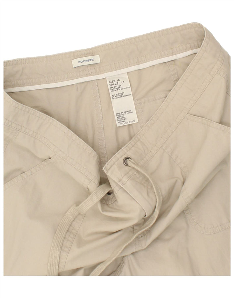 DOCKERS Womens Bermuda Shorts UK 16 Large W34  Beige Cotton Vintage Dockers and Second-Hand Dockers from Messina Hembry 