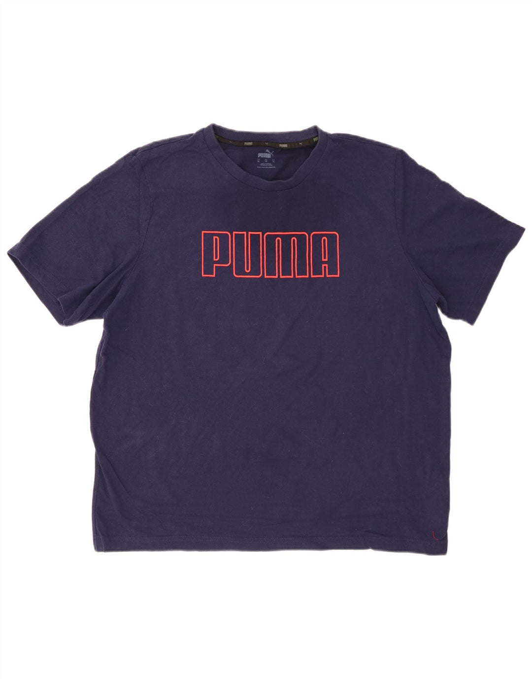 PUMA Mens Graphic T-Shirt Top XL Navy Blue Cotton