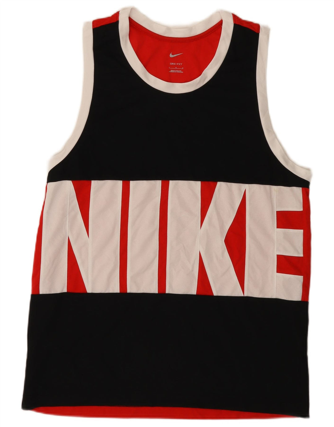 Nike Mens Graphic Vest Top Large Red Colourblock Polyester