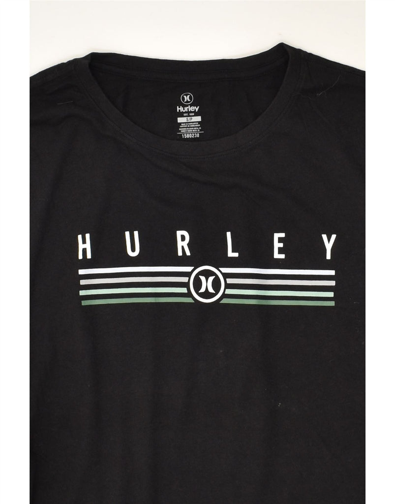 HURLEY Mens Graphic T-Shirt Top Small Black Cotton | Vintage Hurley | Thrift | Second-Hand Hurley | Used Clothing | Messina Hembry 