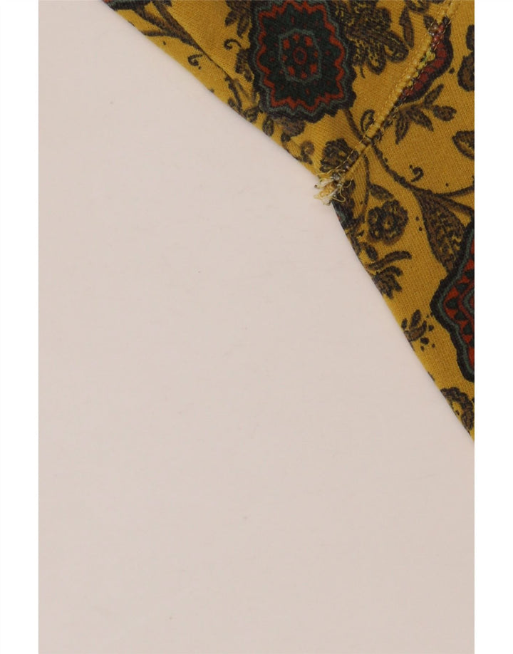 PATRIZIA DINI Womens Sweatshirt Jumper UK 14 Medium Yellow Floral