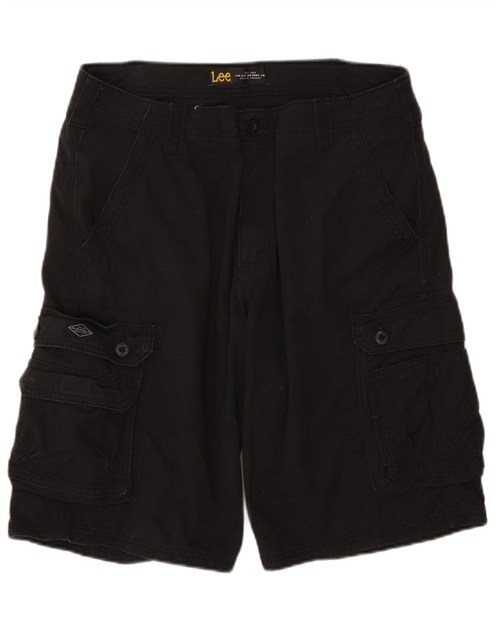 Lee Mens Cargo Shorts W34 Large Black Cotton