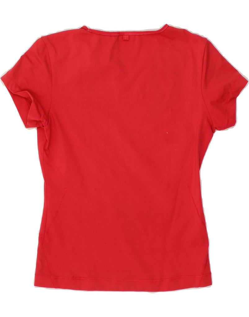 ADIDAS Womens T-Shirt Top UK 10 Small Red Polyester Vintage Adidas and Second-Hand Adidas from Messina Hembry 