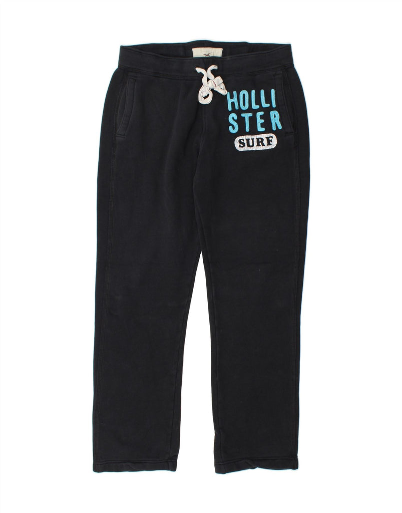 HOLLISTER Mens Graphic Tracksuit Trousers Medium  Black Cotton Vintage Hollister and Second-Hand Hollister from Messina Hembry 