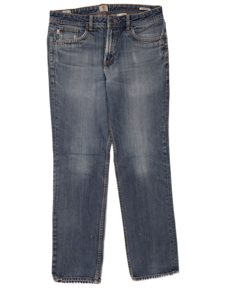TIMBERLAND Mens Straight Jeans W34 L31 Blue Cotton
