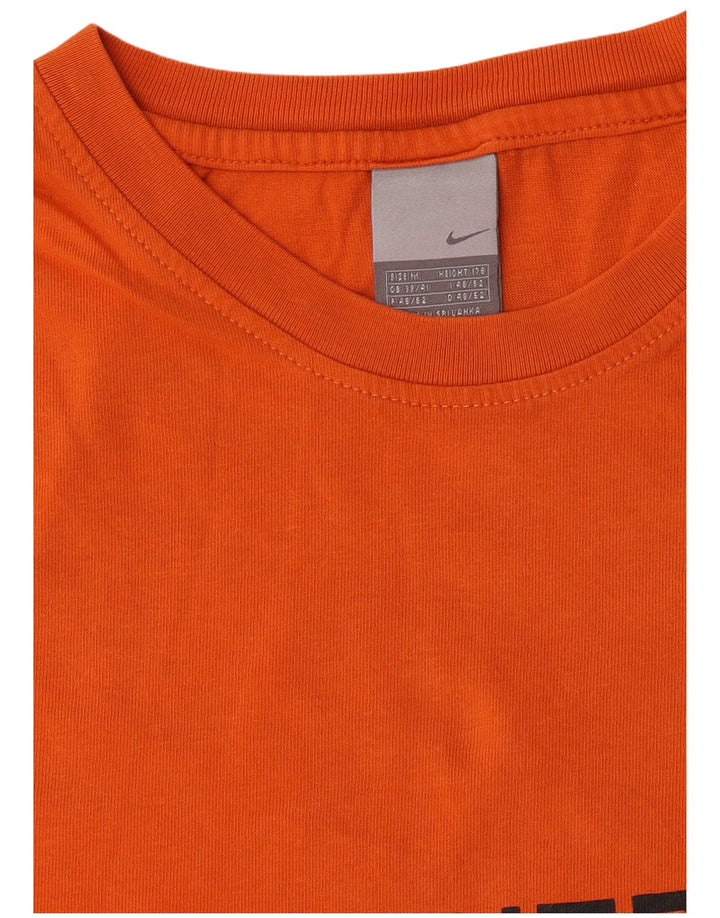 Nike Mens Graphic T-Shirt Top UK 39/41 Medium Orange