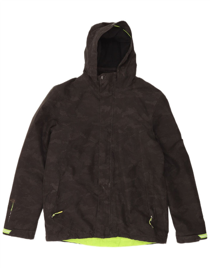 Killtec Boys Hooded Rain Jacket 15-16 Years Black Polyester
