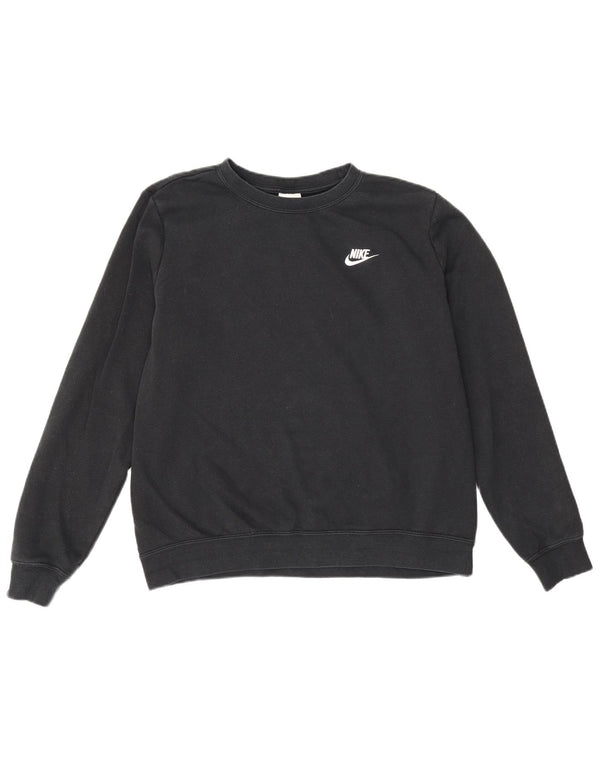 Nike Mens Sweatshirt Jumper Large Black Cotton