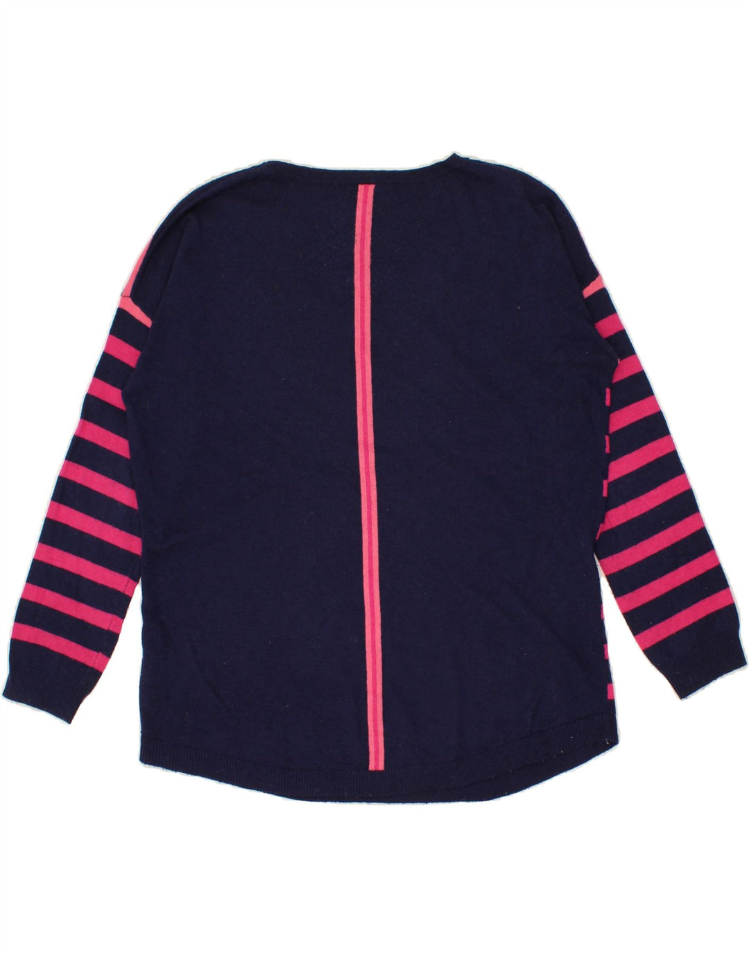 OASIS Womens Boat Neck Jumper Sweater UK 14 Medium Navy Blue Striped Vintage Oasis and Second-Hand Oasis from Messina Hembry 