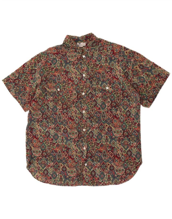 Belfe Womens Short Sleeve Oversized Shirt IT 44 Medium Multicoloured Floral