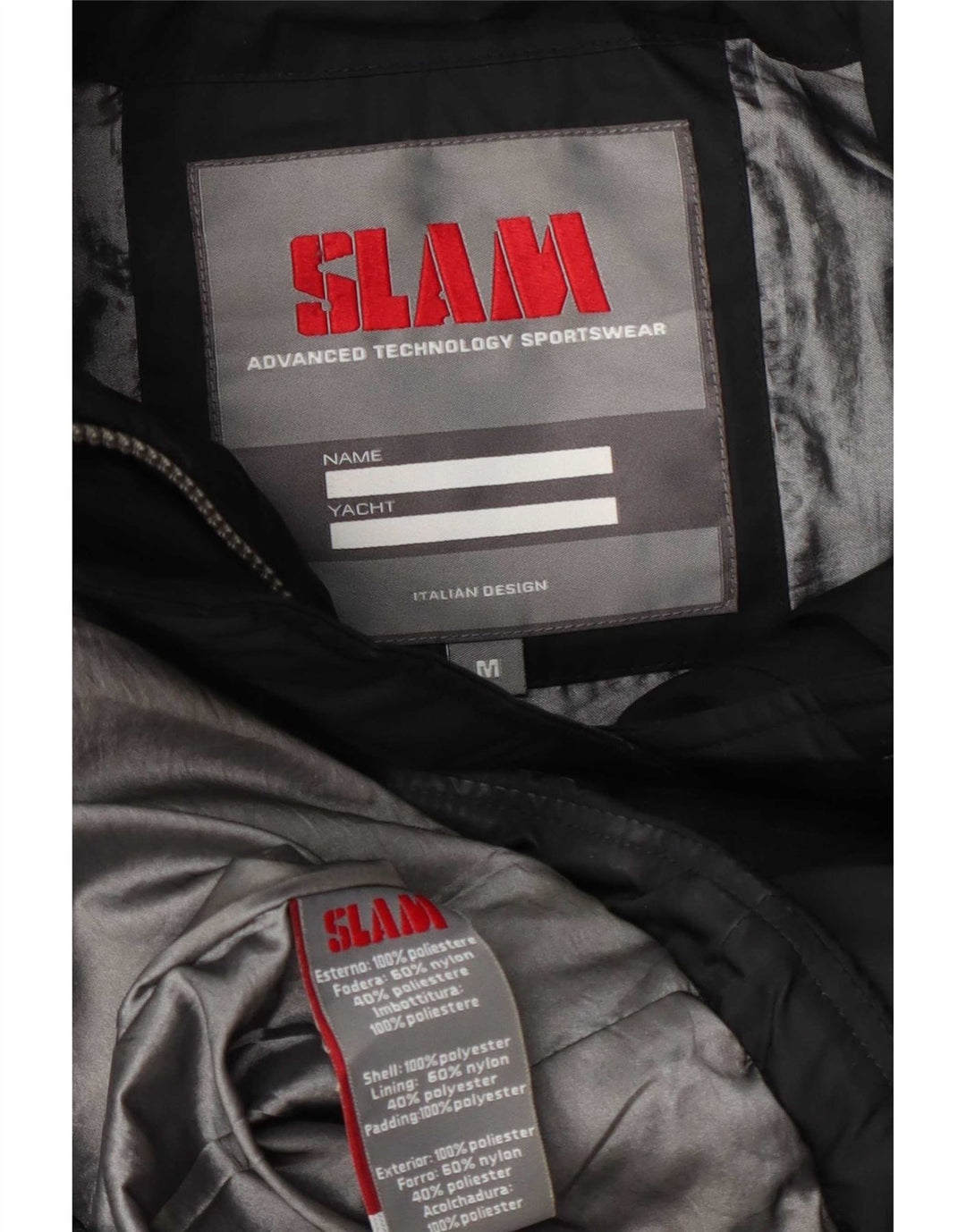 Slam Womens Hooded Padded Jacket UK 14 Medium Black Polyester