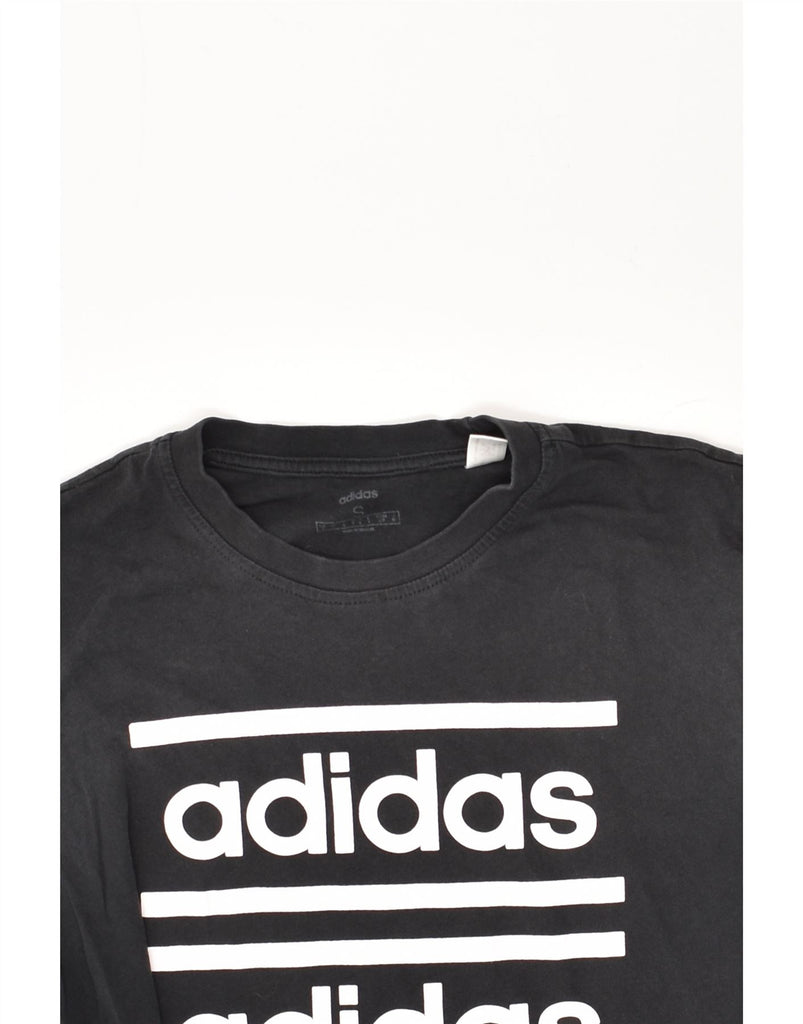 ADIDAS Mens Graphic T-Shirt Top Small Black Cotton | Vintage Adidas | Thrift | Second-Hand Adidas | Used Clothing | Messina Hembry 