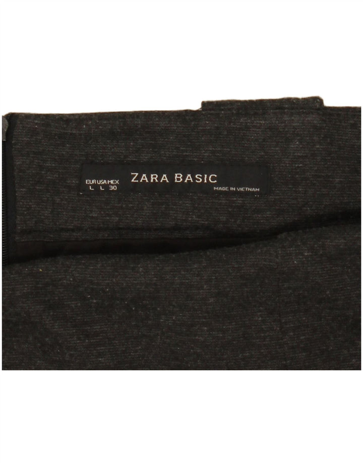 Zara Womens Pencil Skirt Large W30 Grey Flecked