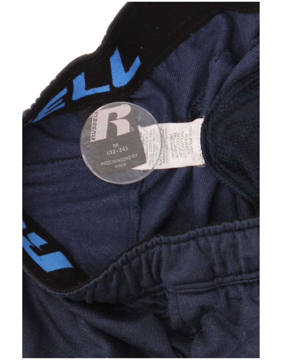 RUSSELL ATHLETIC Mens Tracksuit Trousers Medium  Navy Blue Polyester