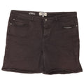 Fat Face Womens Denim Shorts UK 16 Large W38  Black Cotton
