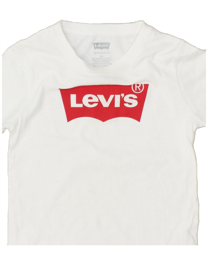 LEVI'S Boys Graphic T-Shirt Top 3-4 Years White Cotton | Vintage Levi's | Thrift | Second-Hand Levi's | Used Clothing | Messina Hembry 