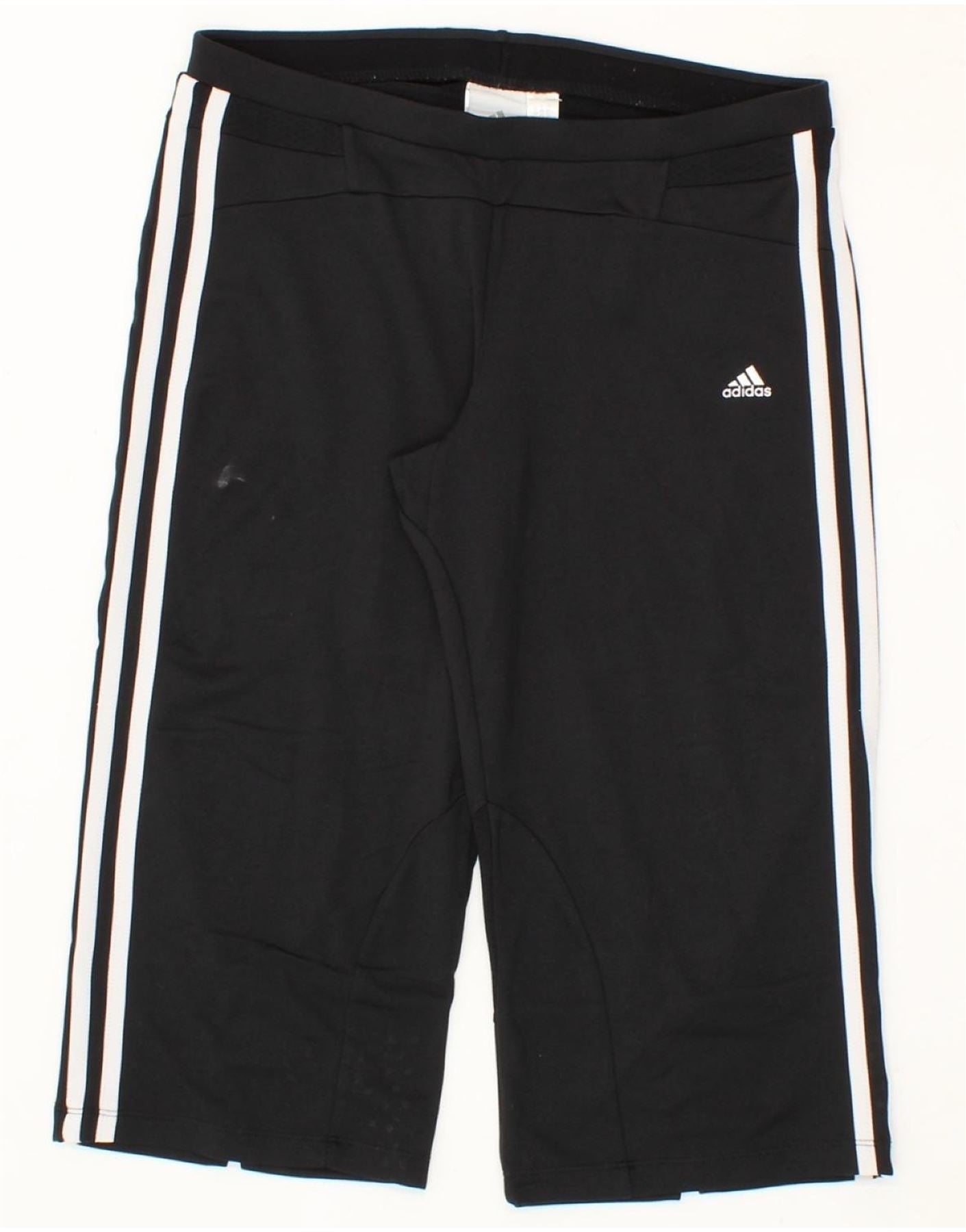 ADIDAS Womens Bermuda Sport Shorts UK 14 Medium Black Polyamide
