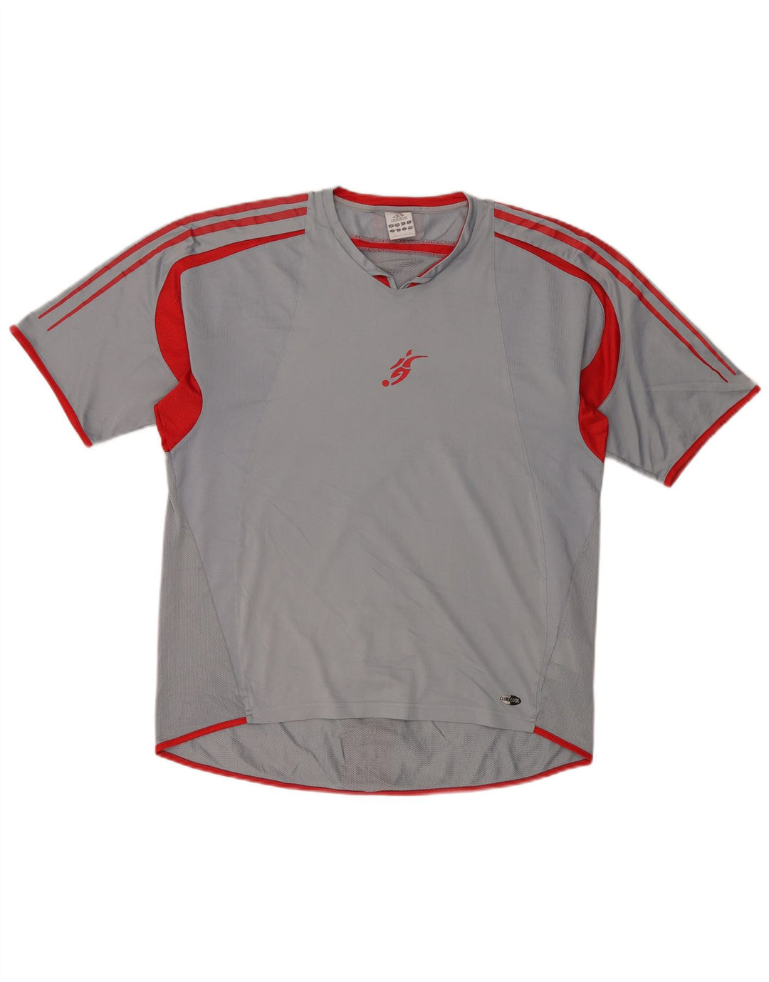 Adidas Mens Climacool T-Shirt Top Medium Grey Colourblock Polyester