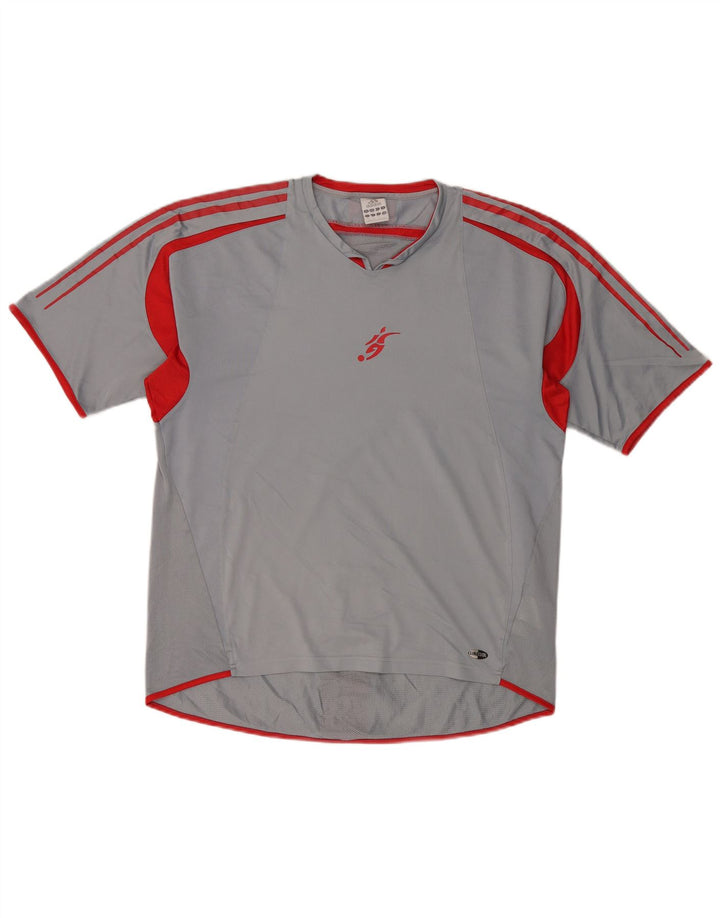 Adidas Mens Climacool T-Shirt Top Medium Grey Colourblock Polyester