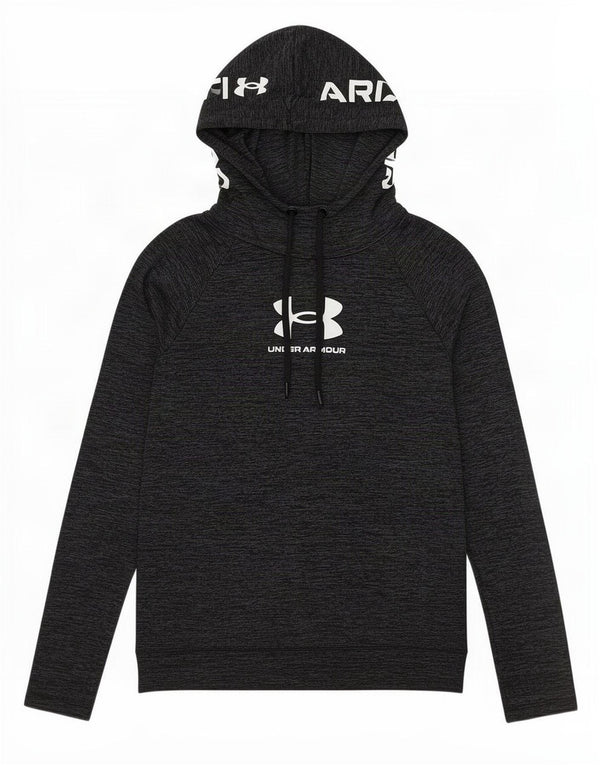 Under Armour Mens Hooded Graphic Top Long Sleeve XS Grey Flecked Polyester