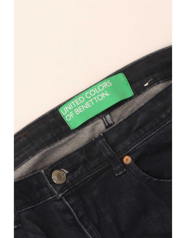 Benetton Womens Bootcut Jeans W30 L34 Navy Blue