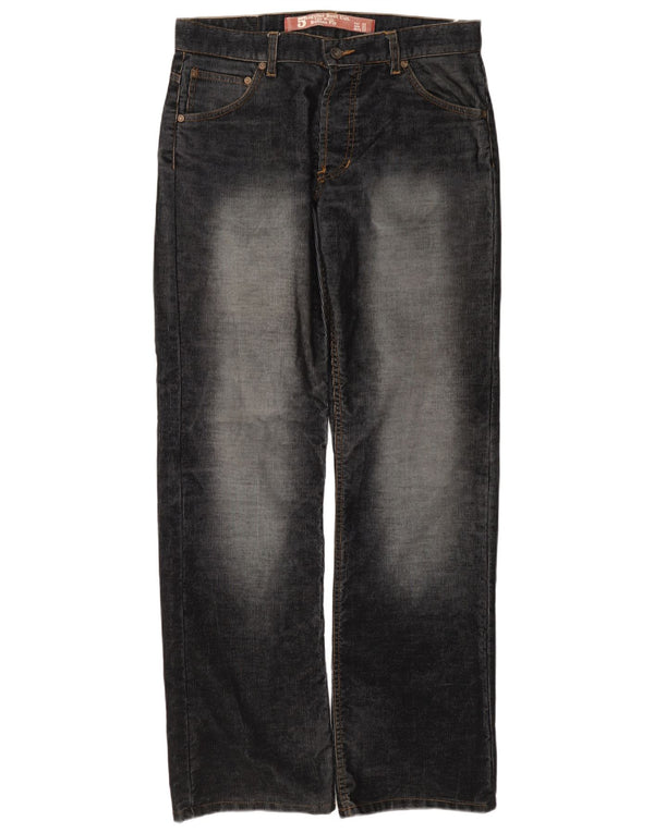 Zara Mens Low Waist Bootcut Casual Trousers EU 42 Large W32 L34 Black