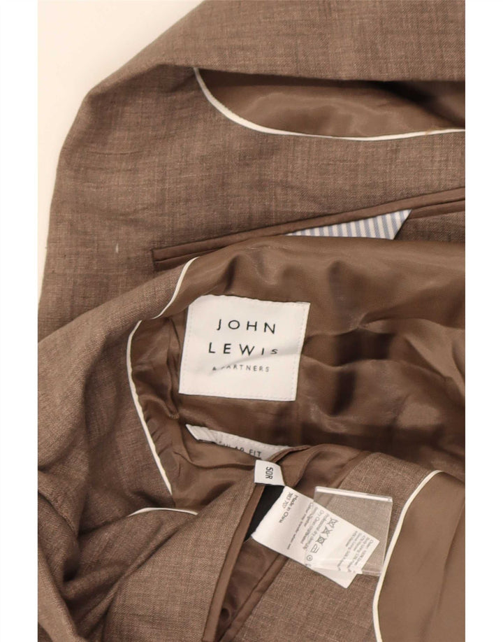 John Lewis Mens 2 Button Blazer Jacket IT 50 Large Beige Linen