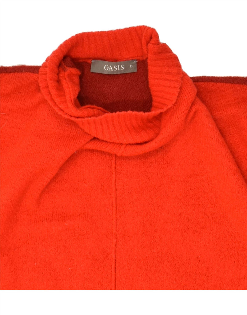 OASIS Womens Loose Fit Turtle Neck Jumper Sweater UK 14 Medium Red | Vintage Oasis | Thrift | Second-Hand Oasis | Used Clothing | Messina Hembry 