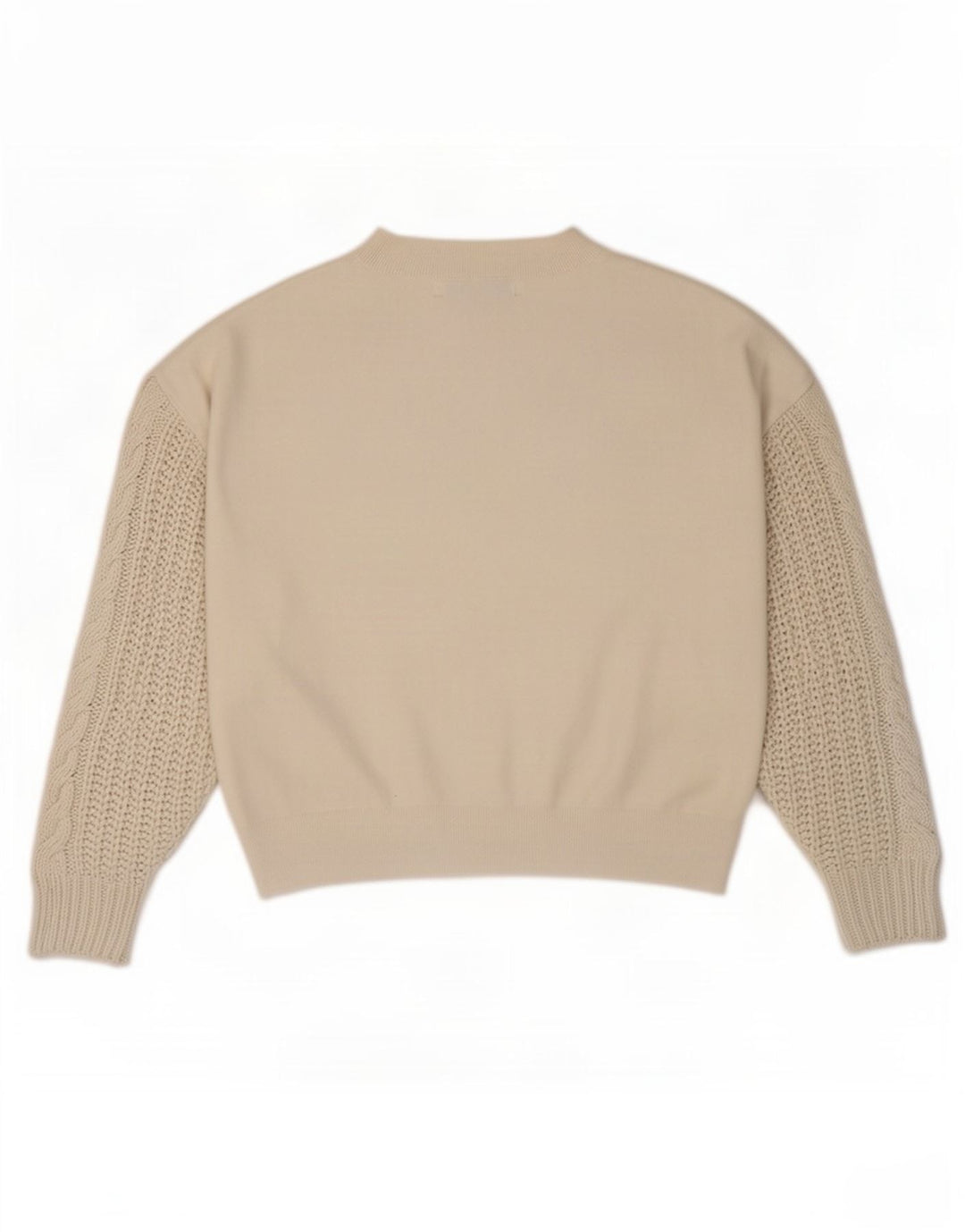 Zara Womens Oversized Crew Neck Jumper Sweater UK 10 Small White