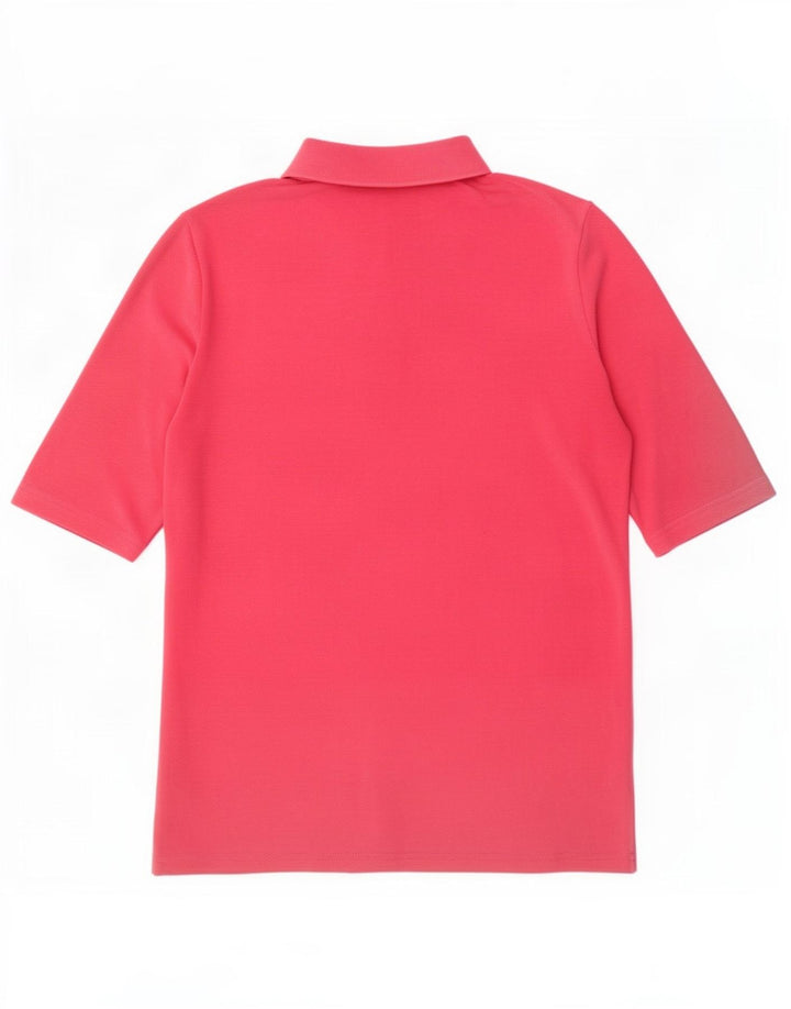 Lacoste Womens Polo Shirt Size 44 Medium Pink Cotton