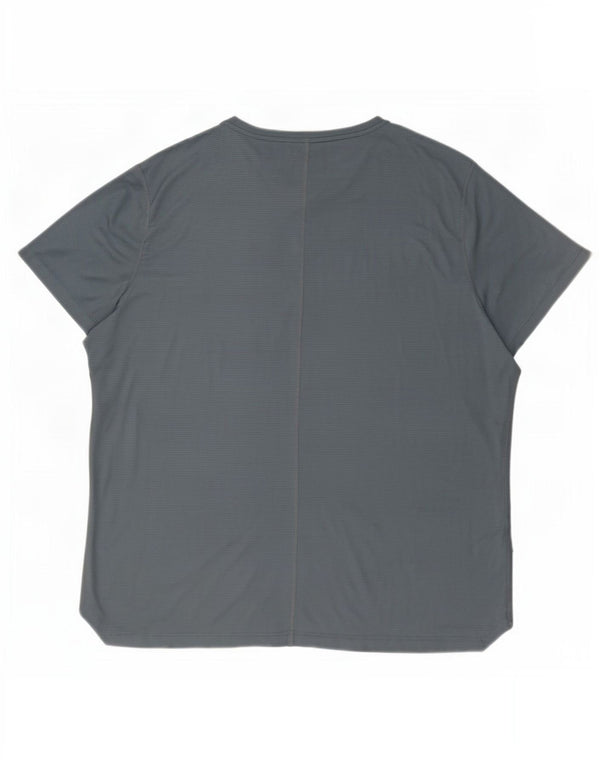 Asics Mens T-Shirt Top 2XL Navy Blue Polyester