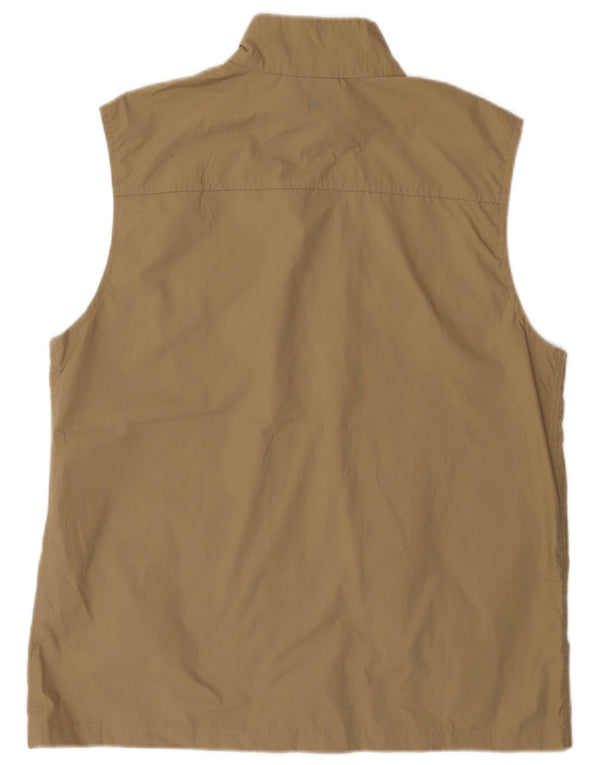 Mountain Warehouse Mens Utility Gilet UK 40 Large Beige Polyester