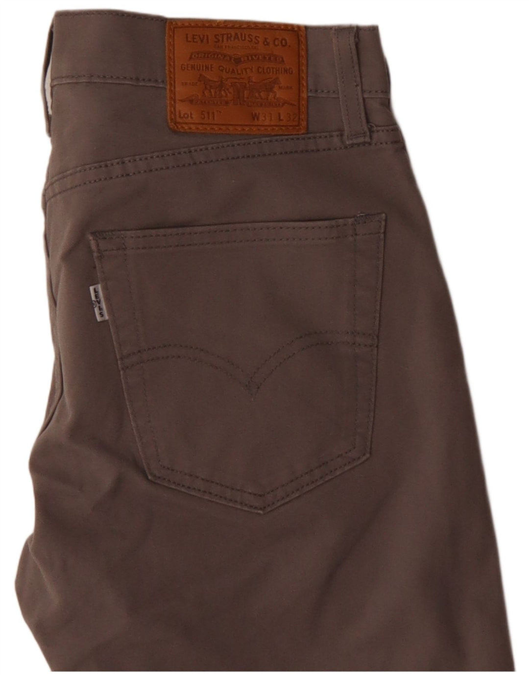 Levi's Mens 511 Slim Casual Trousers W31 L32 Grey Cotton