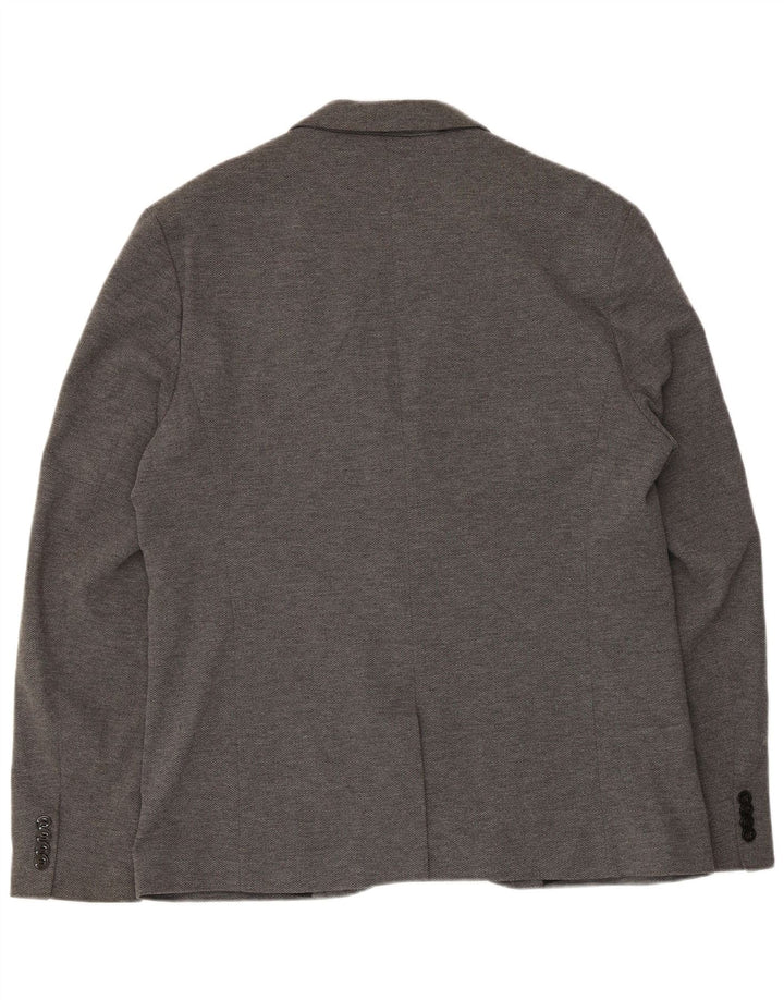 Vintage Mens 2 Button Blazer Jacket UK 38 Medium Grey Cotton