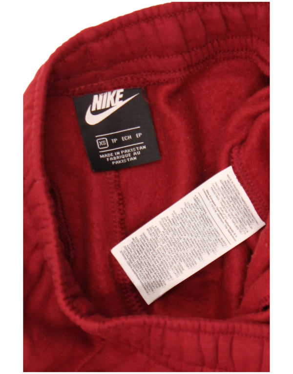 Nike Mens Tracksuit Trousers Joggers XS Burgundy Cotton