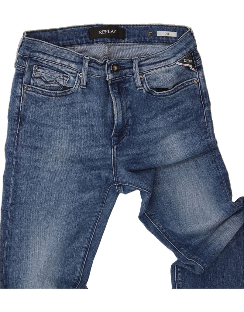 REPLAY Womens JOI Skinny Jeans W27 L28 Blue Cotton Vintage Replay and Second-Hand Replay from Messina Hembry 