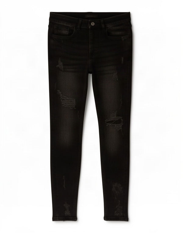 Zara Mens Skinny Jeans EU 38 Small W30 L30 Black