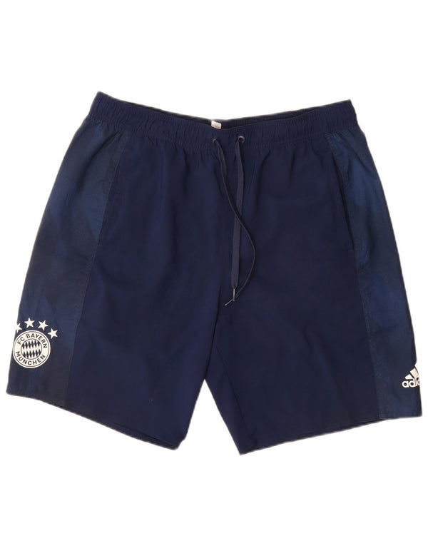 Adidas Mens FC Bayern Munchen Sport Shorts Large Navy Blue Colourblock