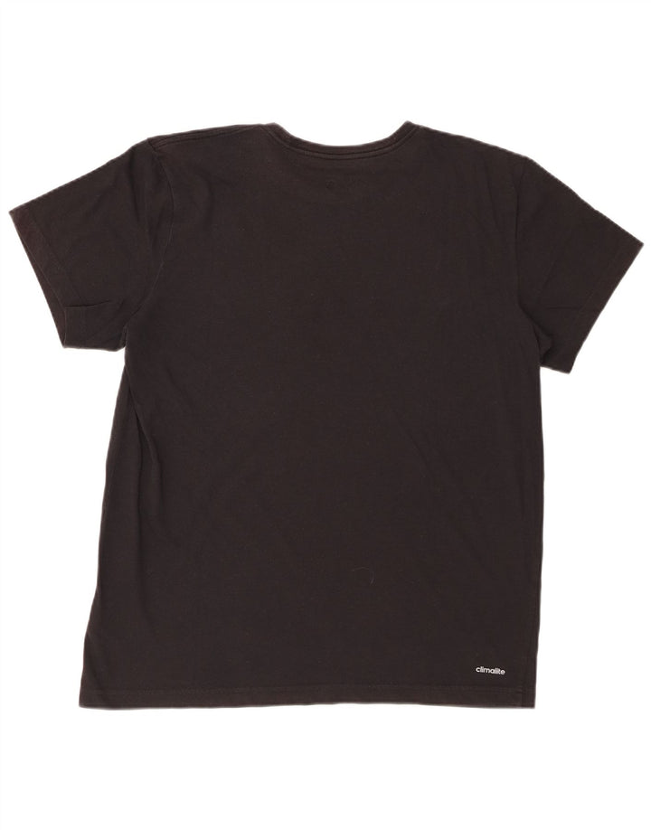 ADIDAS Mens Marathon Graphic T-Shirt Top Medium Black Cotton