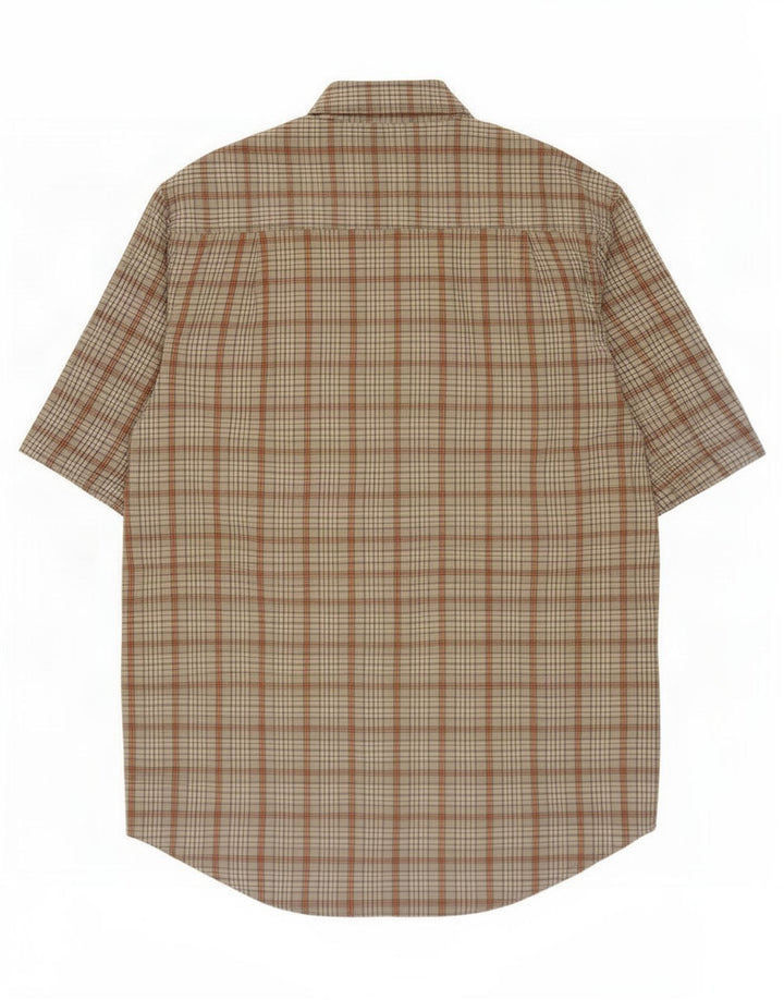 Timberland Mens Short Sleeve Shirt Medium Grey Check Cotton