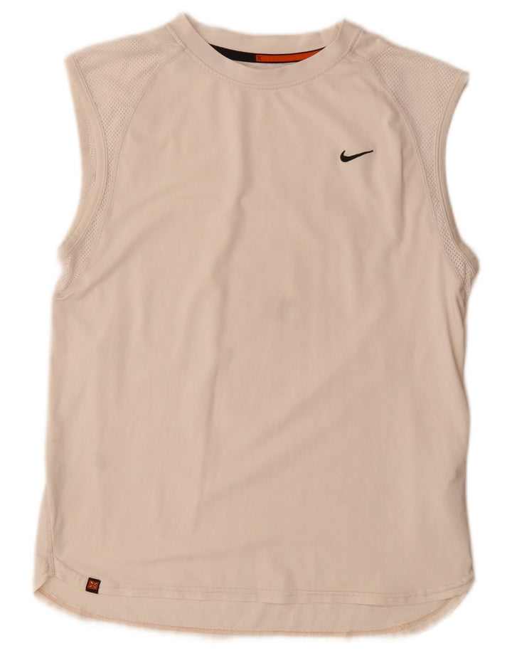 Nike Mens Vest Top Small White Polyester