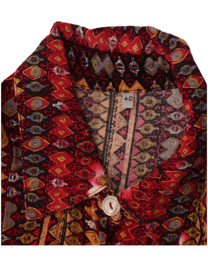 Vintage Womens Loose Fit Shirt EU 40 Medium Multicoloured Geometric